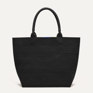 The Lightweight Tote - Black Crochet