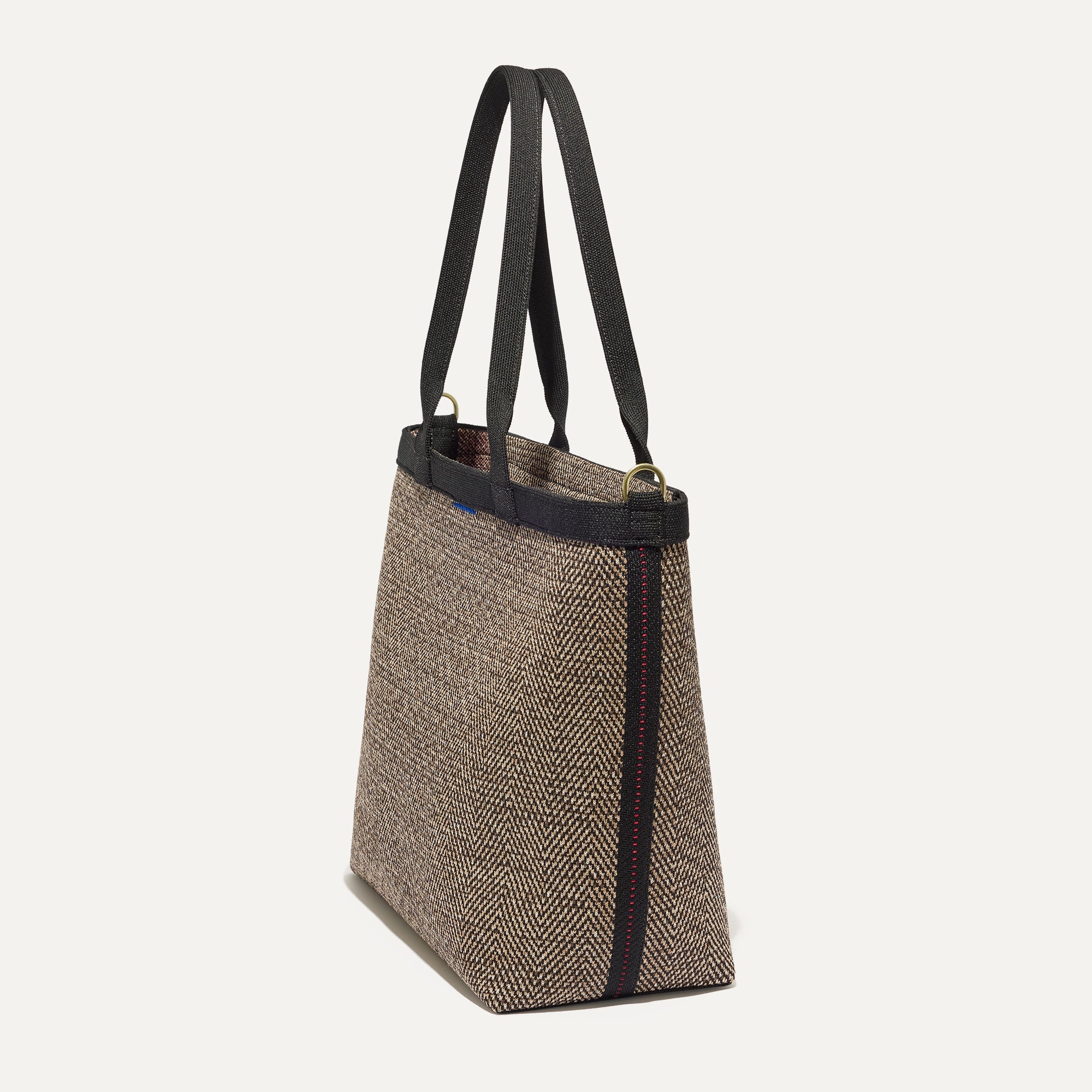 The Lightweight Zip Tote - Cacao Herringbone - Image 5