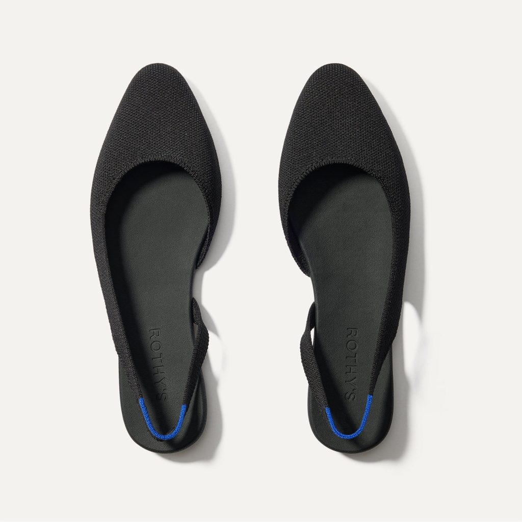 The Almond Slingback - Black
